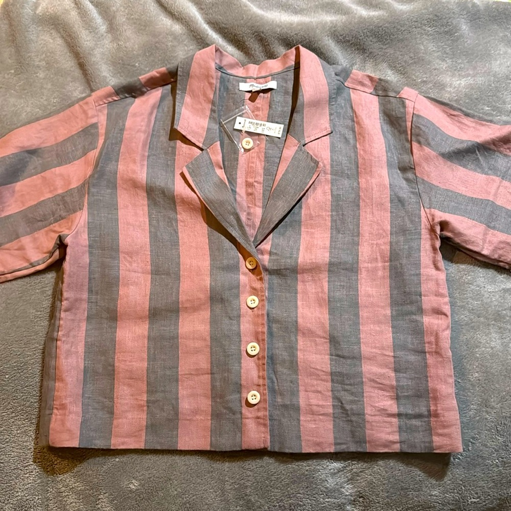 Madewell linen ‘cropped’ top